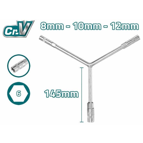 مفك براغي بمقاسات متعددة 8mm-10mm-12mm عالي الجودة.